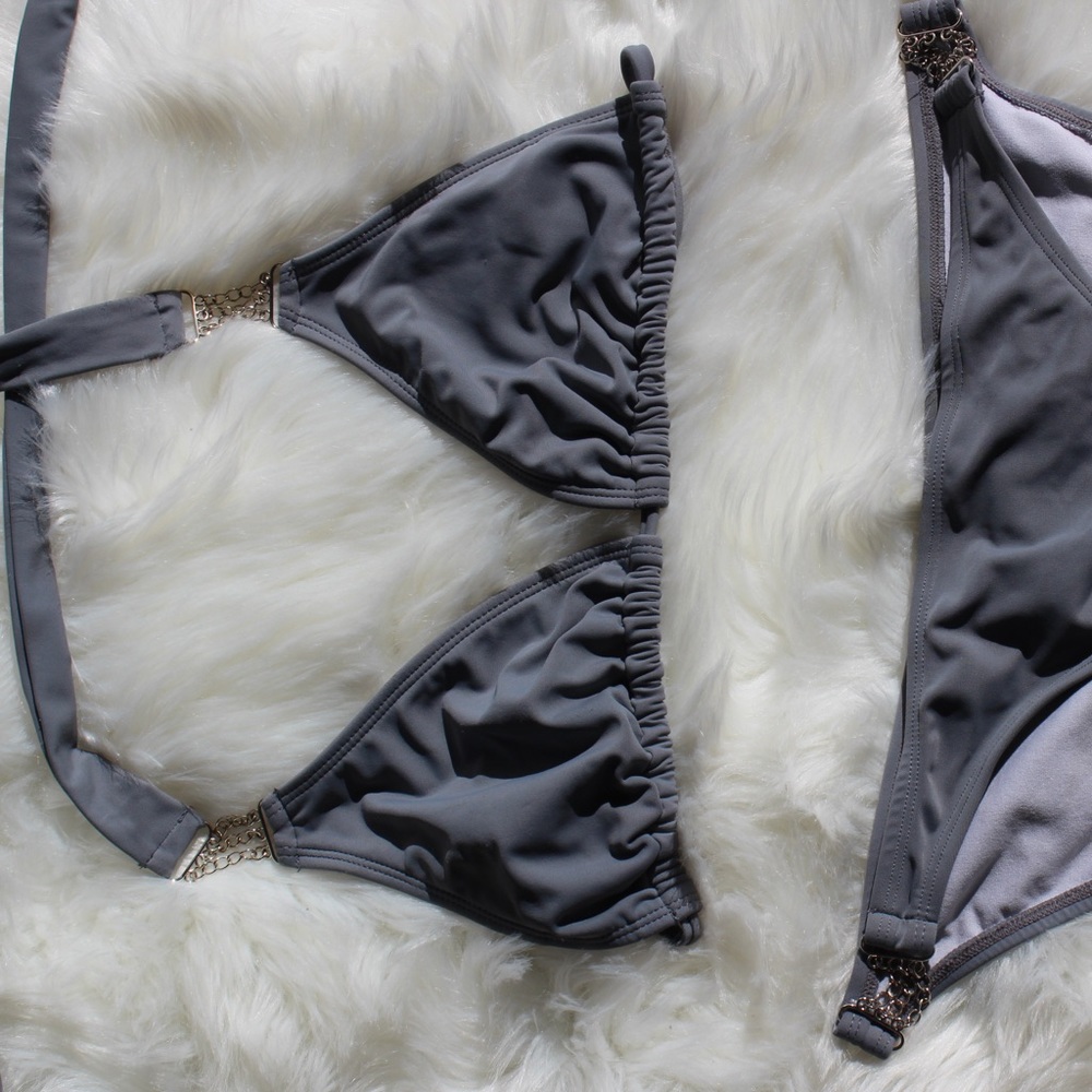 Grey Chain Bathing Suit